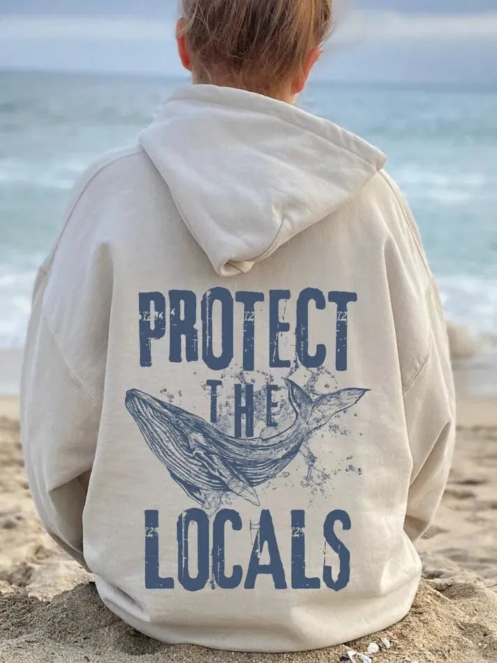Damen Hoodie Protect the Locals Wale - Bellarte Enchanté Damen Hoodie Protect the Locals Wale